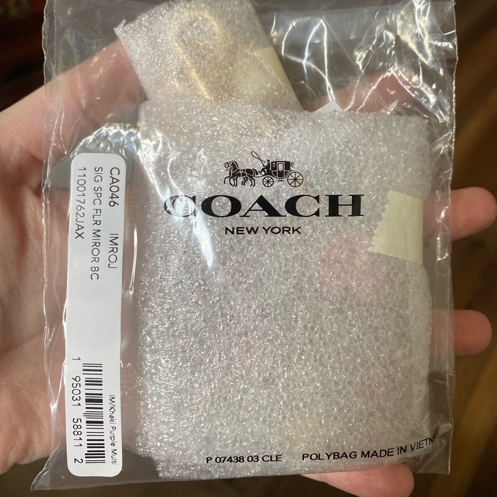 COACH - Mirror Bag Charm In Signature Canvas With Spaced Floral Print - Picture 3 of 7